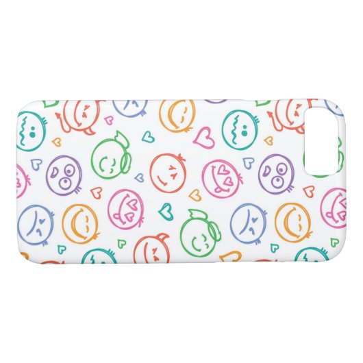 Coques Case-Mate iPhone motif des sourires (Dos (Horizontal))