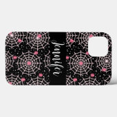 Coques Case-Mate iPhone Motif des toiles d'Halloween et araignées (Verso (horizontal))