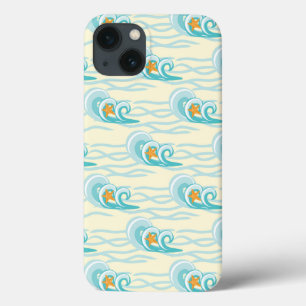 iPhone 13 Coque Motif des vagues douces