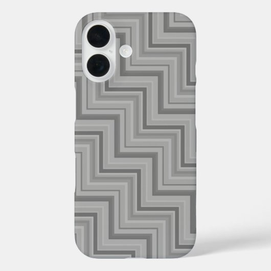 Coques Case-Mate iPhone Motif d'escalier à rayures grises (Verso)