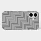 Coques Case-Mate iPhone Motif d'escalier à rayures grises (Verso (horizontal))
