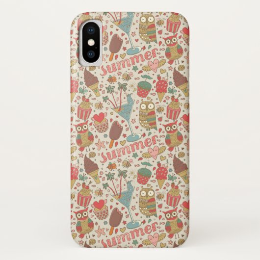 Coques Case-Mate iPhone Motif D'Été Avec Glace (Dos)