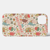Coques Case-Mate iPhone Motif d'été avec la crème glacée (Verso (horizontal))