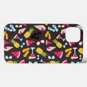 Coques Case-Mate iPhone Motif d'été tropical (Verso (horizontal))