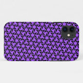 Coques Case-Mate iPhone Motif d'étoile géométrique violet et noir (Dos (Horizontal))