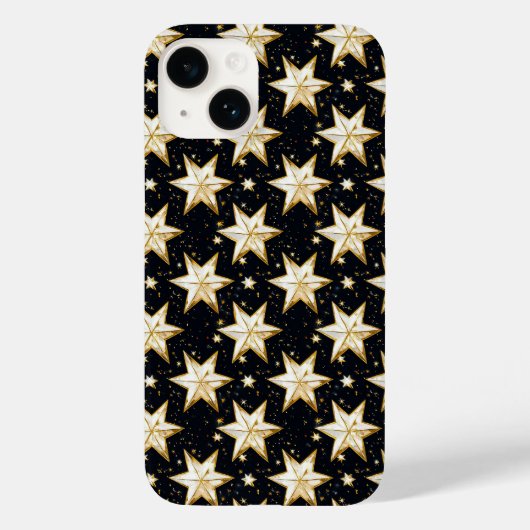 Coques Case-Mate iPhone Motif d'étoiles dorées (Verso)