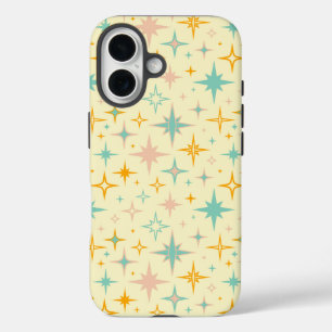 Coques iPhone 16 Motif d'étoiles rétro colorées