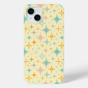 Coque iPhone 15 Mini Motif d'étoiles rétro colorées