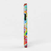 Coques Case-Mate iPhone Motif d'explosion de couleurs abstraites vibrantes (Dos/Droite)