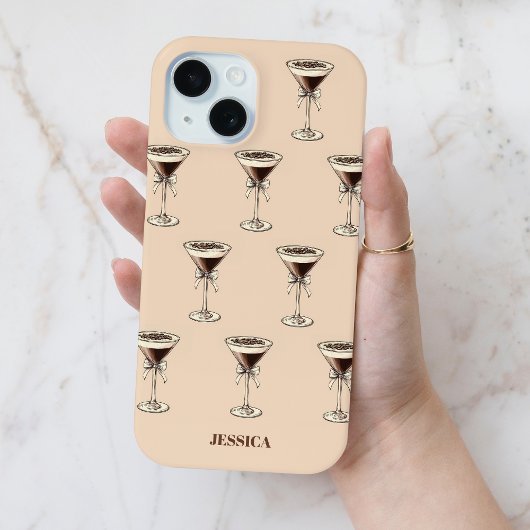 Coques Case-Mate iPhone Motif d'expression chic personnalisé marron