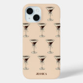 Coques Case-Mate iPhone Motif d'expression chic personnalisé marron (Verso)