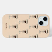 Coques Case-Mate iPhone Motif d'expression chic personnalisé marron (Verso (horizontal))