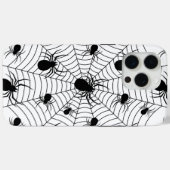 Coques Case-Mate iPhone Motif d'Halloween Black White araignées (Verso (horizontal))
