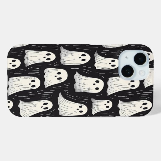 Coques Case-Mate iPhone Motif d'Halloween Fantôme Éffrayant (Verso (horizontal))