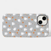 Coques Case-Mate iPhone Motif d'Halloween gris et gris Citrouille (Verso (horizontal))