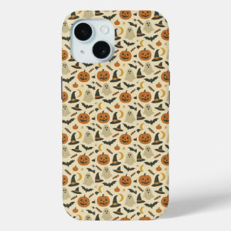 Coque Pour iPhone 15 Motif d'Halloween lunaire