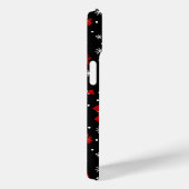 Coques Case-Mate iPhone Motif d'hiver de la Bow rouge (Verso / Droite)