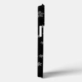 Coques Case-Mate iPhone Motif d'hiver du flocon de neige noir et blanc (Verso / Droite)