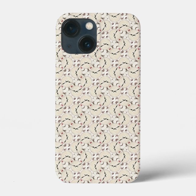 Coques Case-Mate iPhone motif d'horloge rétro Abstrait (Verso)