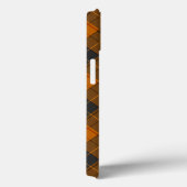 Coques Case-Mate iPhone Motif diagonal tartan simple en orange foncé (Verso / Droite)