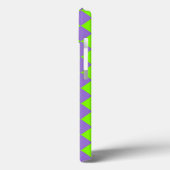 Coques Case-Mate iPhone Motif diamant à carreaux violet vert (Verso / Gauche)