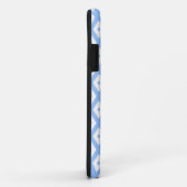 Coques Case-Mate iPhone Motif diamant bleu et blanc (Dos/Droite)