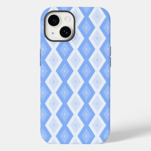 Coques Case-Mate iPhone Motif diamant bleu pâle (Verso)