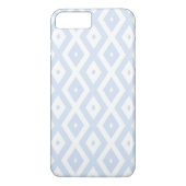 Coques Case-Mate iPhone Motif diamant bleu pâle et blanc (Dos)