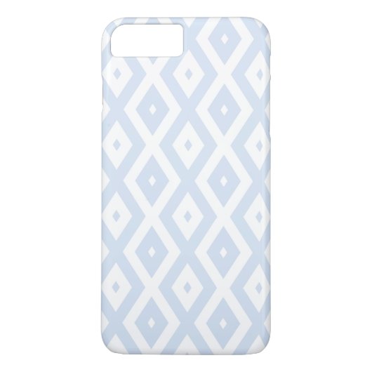 Coques Case-Mate iPhone Motif diamant bleu pâle et blanc (Dos)