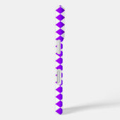 Coques Case-Mate iPhone Motif diamant de Checker blanc rose violet (Verso / Droite)