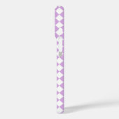 Coques Case-Mate iPhone Motif diamant de Checker blanc violet (Verso / Gauche)