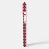 Coques Case-Mate iPhone Motif diamant de Checker Brown rose (Verso / Gauche)