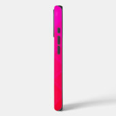Coques Case-Mate iPhone Motif diamant en Neon rose et rouge Ombre (Verso / Gauche)