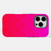 Coques Case-Mate iPhone Motif diamant en Neon rose et rouge Ombre (Verso (horizontal))
