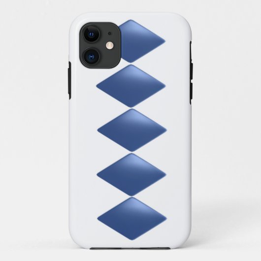 Coques Case-Mate iPhone Motif diamant flottant bleu (Dos)
