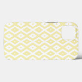 Coques Case-Mate iPhone Motif diamant jaune pâle et blanc Coque-Mate iP (Verso (horizontal))
