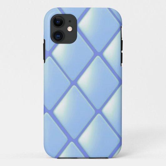Coques Case-Mate iPhone Motif diamant matelassé bleu (Dos)