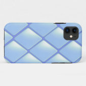Coques Case-Mate iPhone Motif diamant matelassé bleu (Dos (Horizontal))