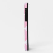 Coques Case-Mate iPhone Motif diamant matelassé rose (Dos/Gauche)