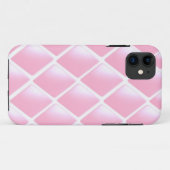 Coques Case-Mate iPhone Motif diamant matelassé rose (Dos (Horizontal))