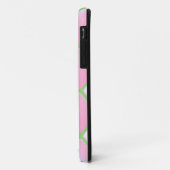 Coques Case-Mate iPhone Motif diamant matelassé rose (Dos/Gauche)