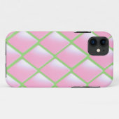 Coques Case-Mate iPhone Motif diamant matelassé rose (Dos (Horizontal))