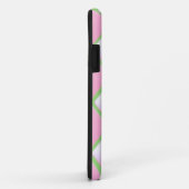 Coques Case-Mate iPhone Motif diamant matelassé rose (Dos/Droite)