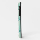 Coques Case-Mate iPhone Motif diamant matelassé sarcelle (Dos/Gauche)