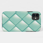 Coques Case-Mate iPhone Motif diamant matelassé sarcelle (Dos (Horizontal))