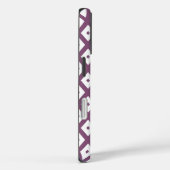 Coques Case-Mate iPhone Motif diamant mauve et blanc (Verso / Droite)