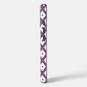 Coques Case-Mate iPhone Motif diamant mauve et blanc (Verso / Gauche)