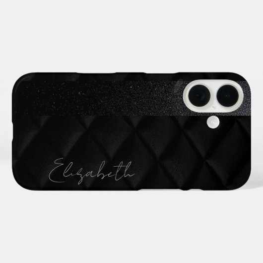 Coques Case-Mate iPhone Motif Diamant noir (Verso (horizontal))