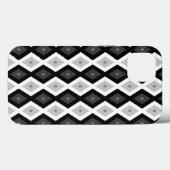 Coques Case-Mate iPhone Motif diamant noir, blanc et gris Coque-Mate iP (Verso (horizontal))