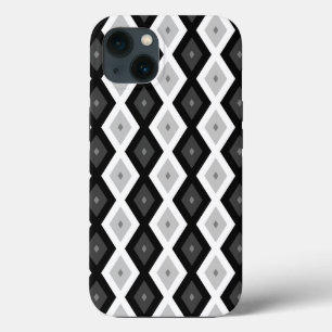 Case-Mate iPhone Case Motif diamant noir, blanc et gris Coque-Mate iP